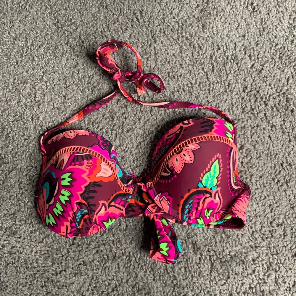 patterned bikini top
